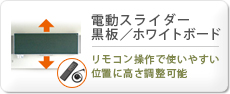 電動スライダー黒板