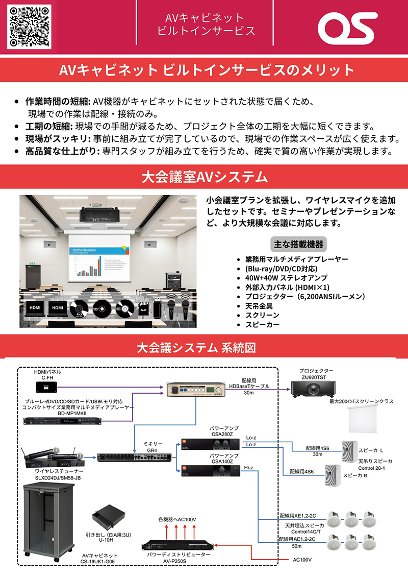 パターン3：大会議室AVシステム カタログ
